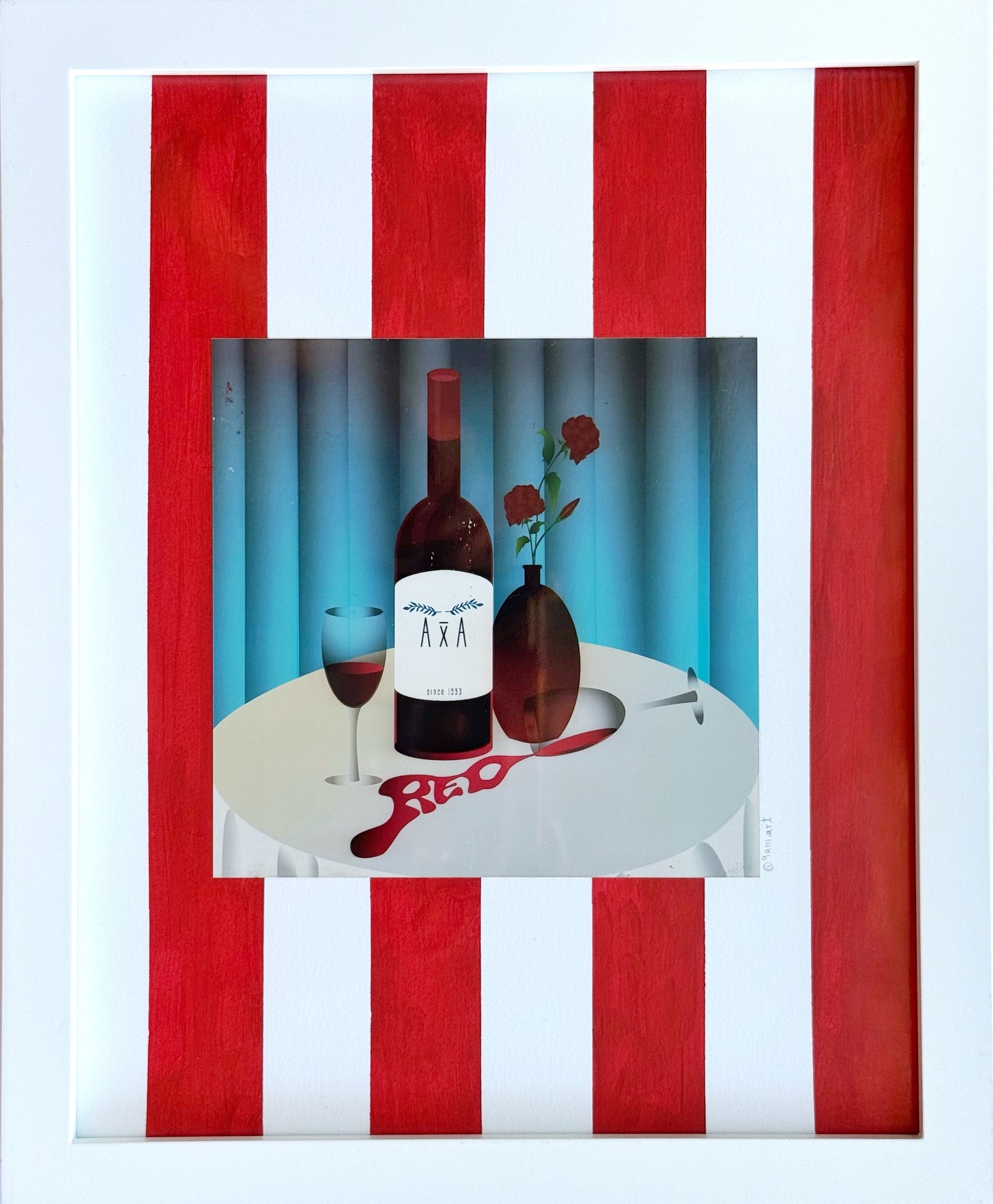 "On Fridays, we wine" by 9AM.art