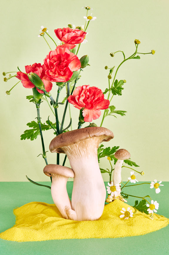 "Mushroom With Orange Flowers" by Desirée Pfeiffer