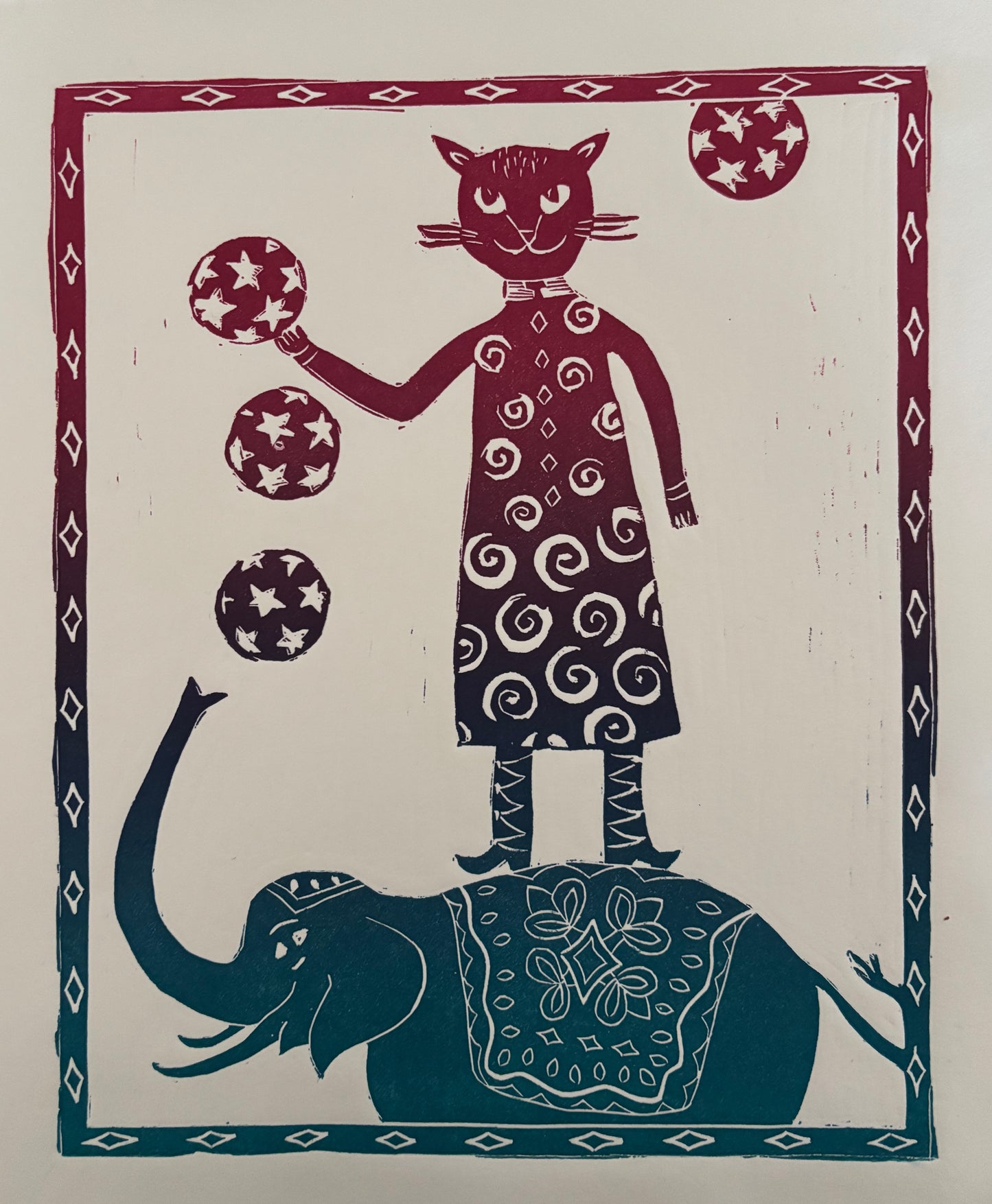 "Tiger the Cat Rides an Elephant" by Sherry Suisman