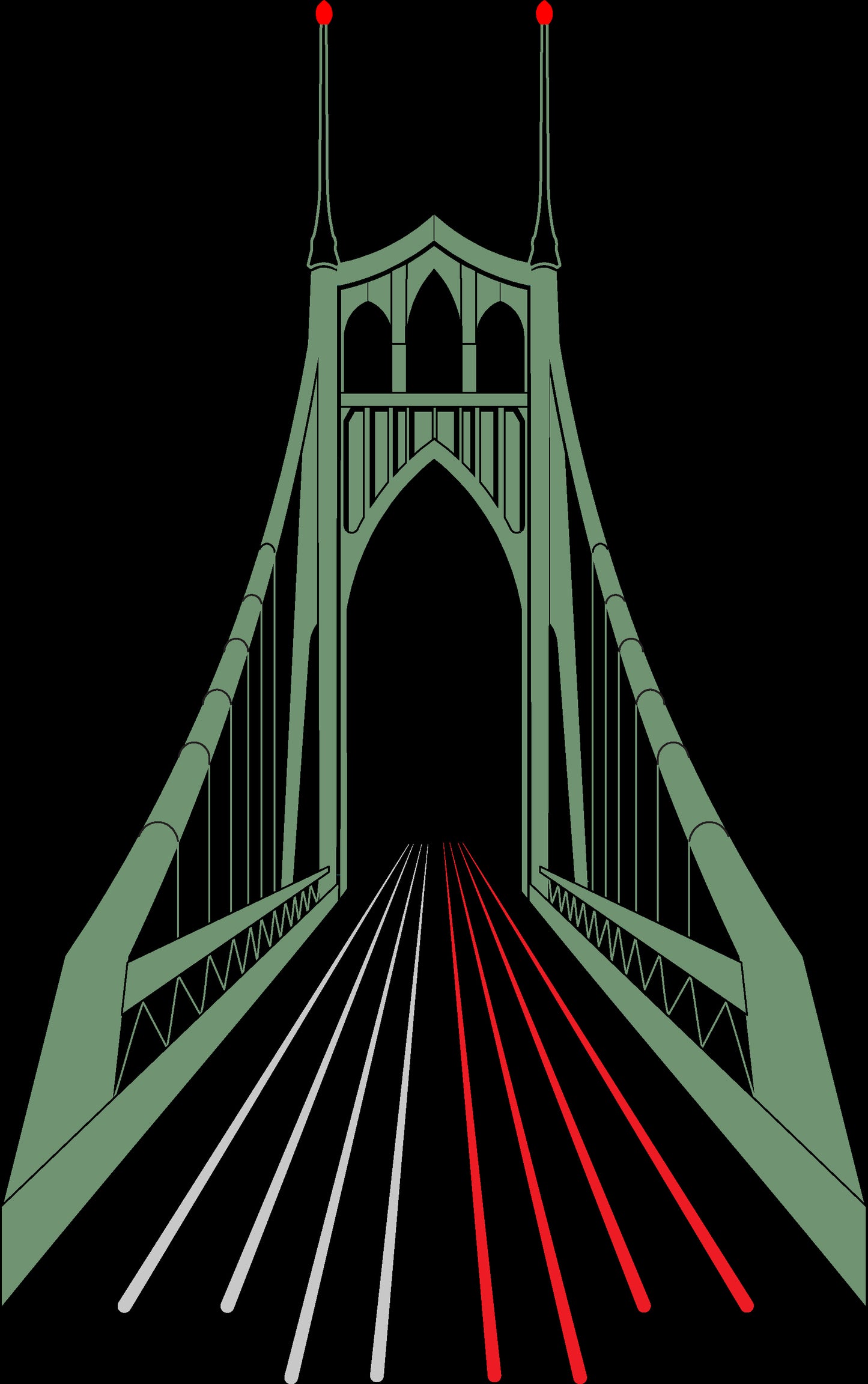 ORDER METAL PRINT: "St. Johns Bridge at Night" by Tasha Welch