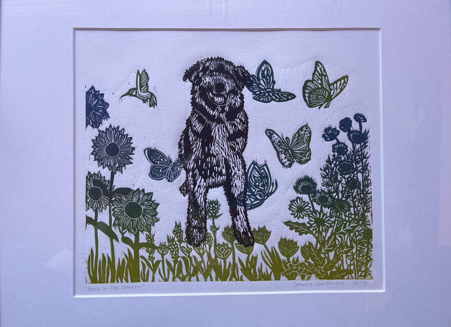 "Huck In The Garden" by Sherry Suisman