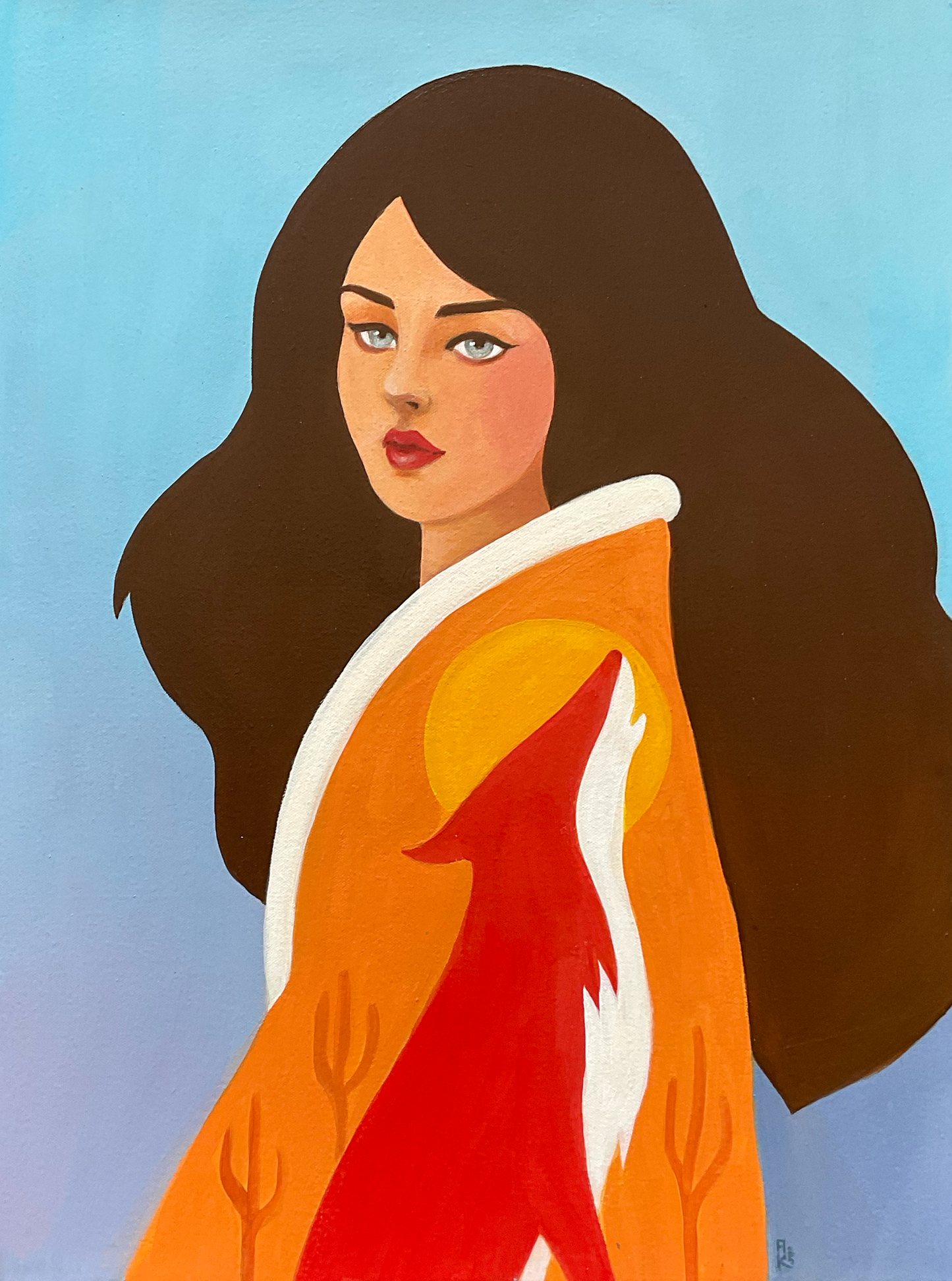 "Lady With a Red Fox" by Alice Koswara