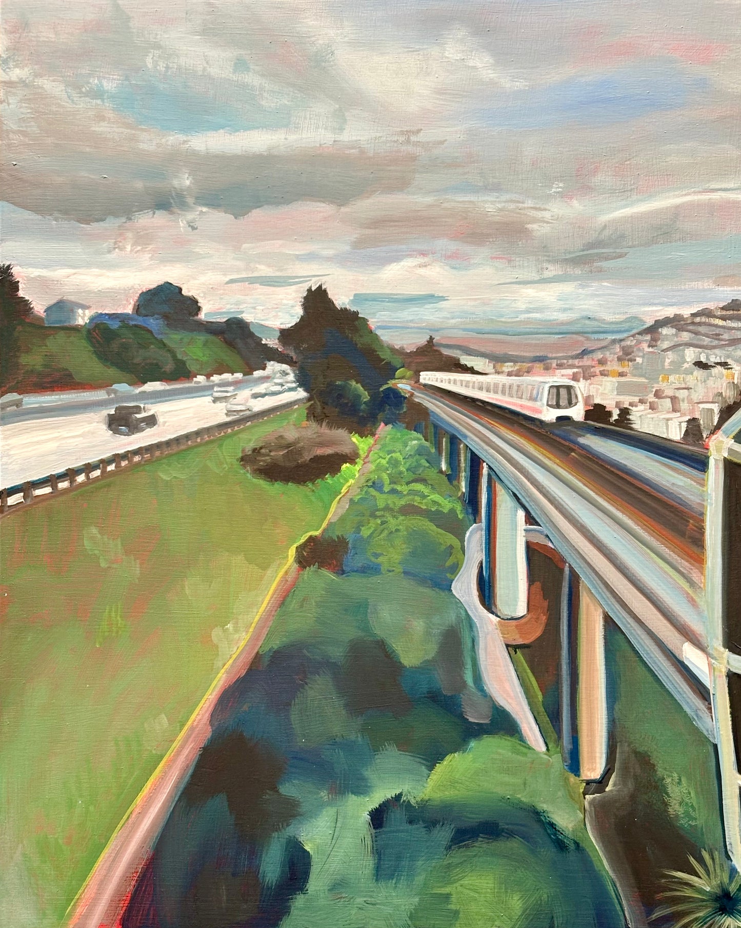 "BART From Footbridge" by S Kendall Osborne
