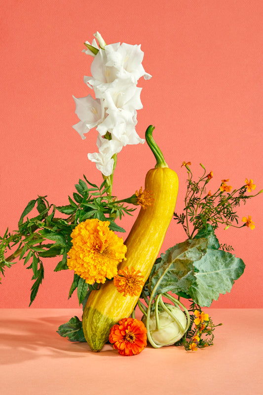 "Squash With Vegetables and Flowers" by Desirée Pfeiffer