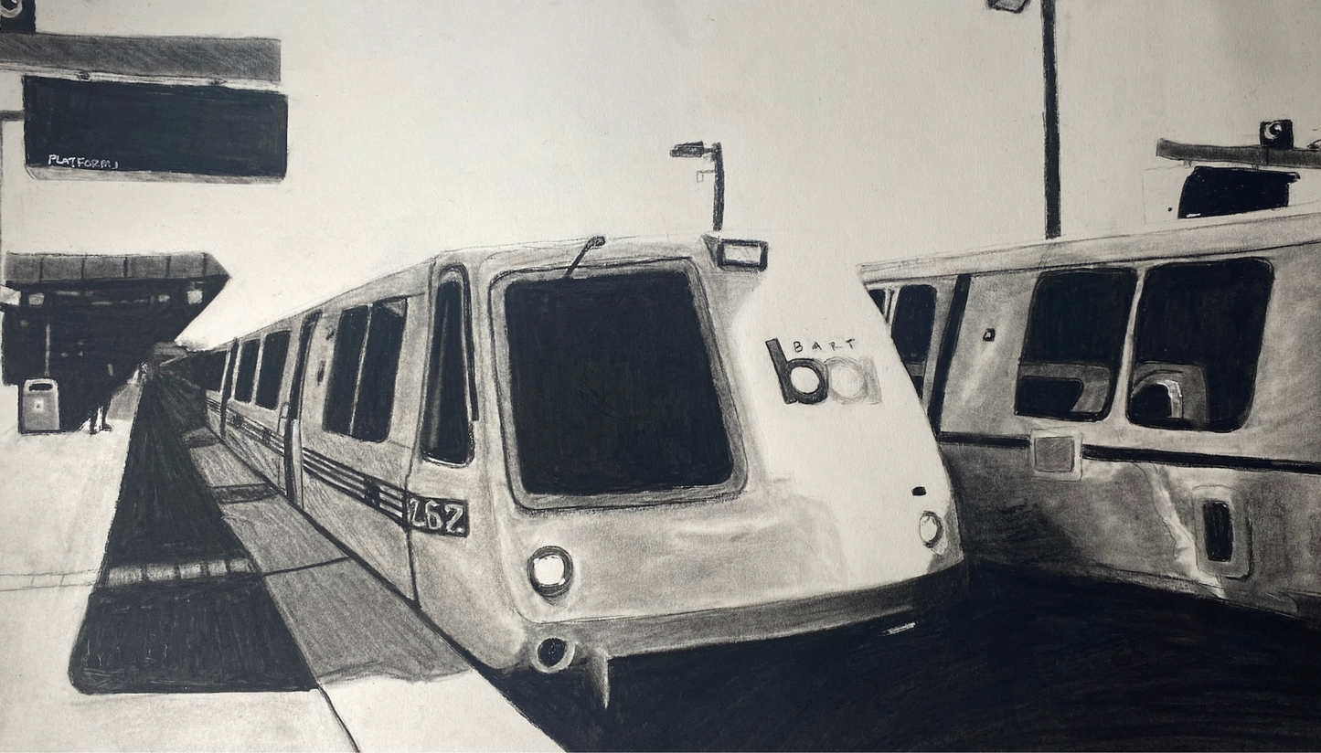 "Legacy & Future BART Fleet at West Oakland Station" by Yesenia Quiñones-Martínez