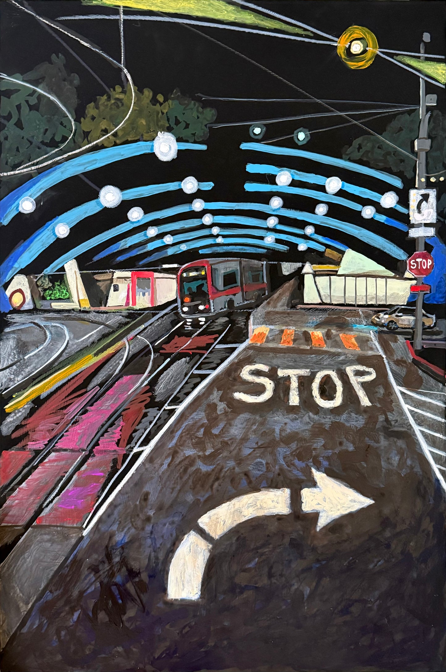 "West Portal Station at Night" by Mike Ritch