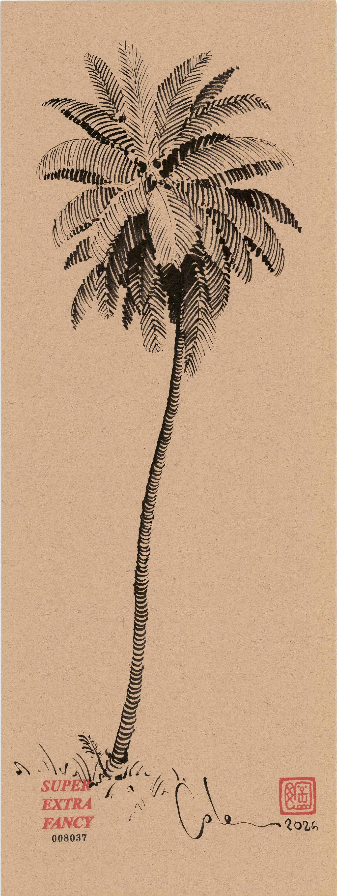 "Palm Tree Drawing #8037" by Cole Skaggs