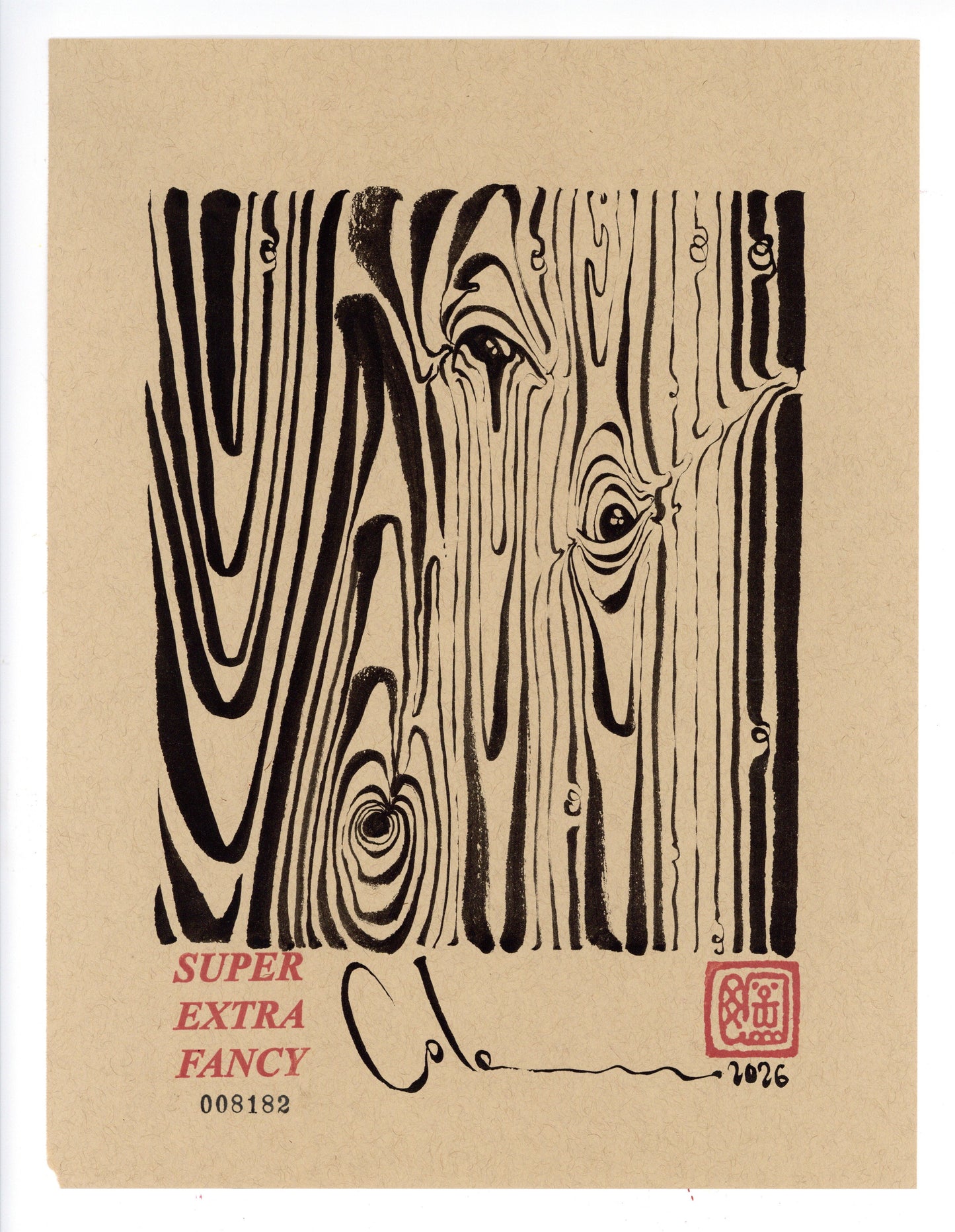 "Wood-Grain Drawing #8182" by Cole Skaggs