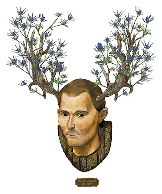 "Niccolò Machiavelli" Philosophers and Flowers series by David Starfas