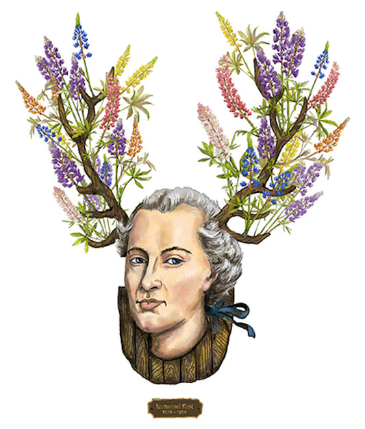 "Nathaniel Kant" Philosophers and Flowers series by David Starfas