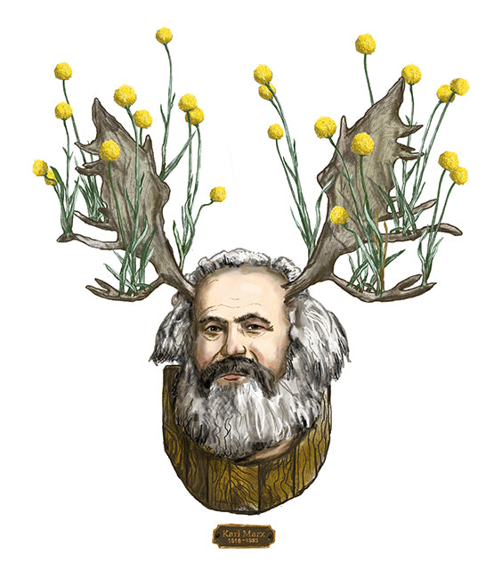 "Karl Marx" Philosophers and Flowers series by David Starfas