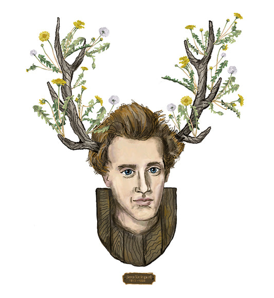 "Søren Kierkegaard" Philosophers and Flowers series by David Starfas