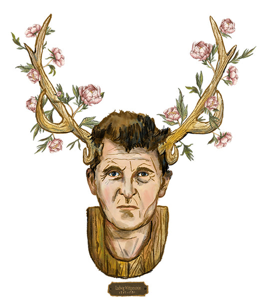 "Ludwig Wittgenstein" Philosophers and Flowers series by David Starfas