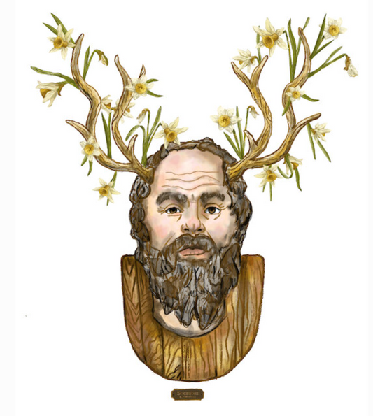 "Socrates" Philosophers and Flowers series by David Starfas