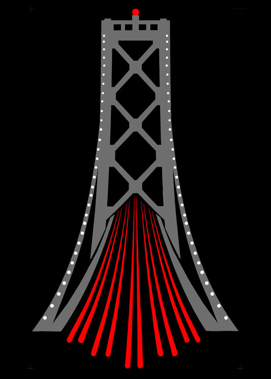 ORDER METAL PRINT: "Bay Bridge at Night (SM)" by Tasha Welch