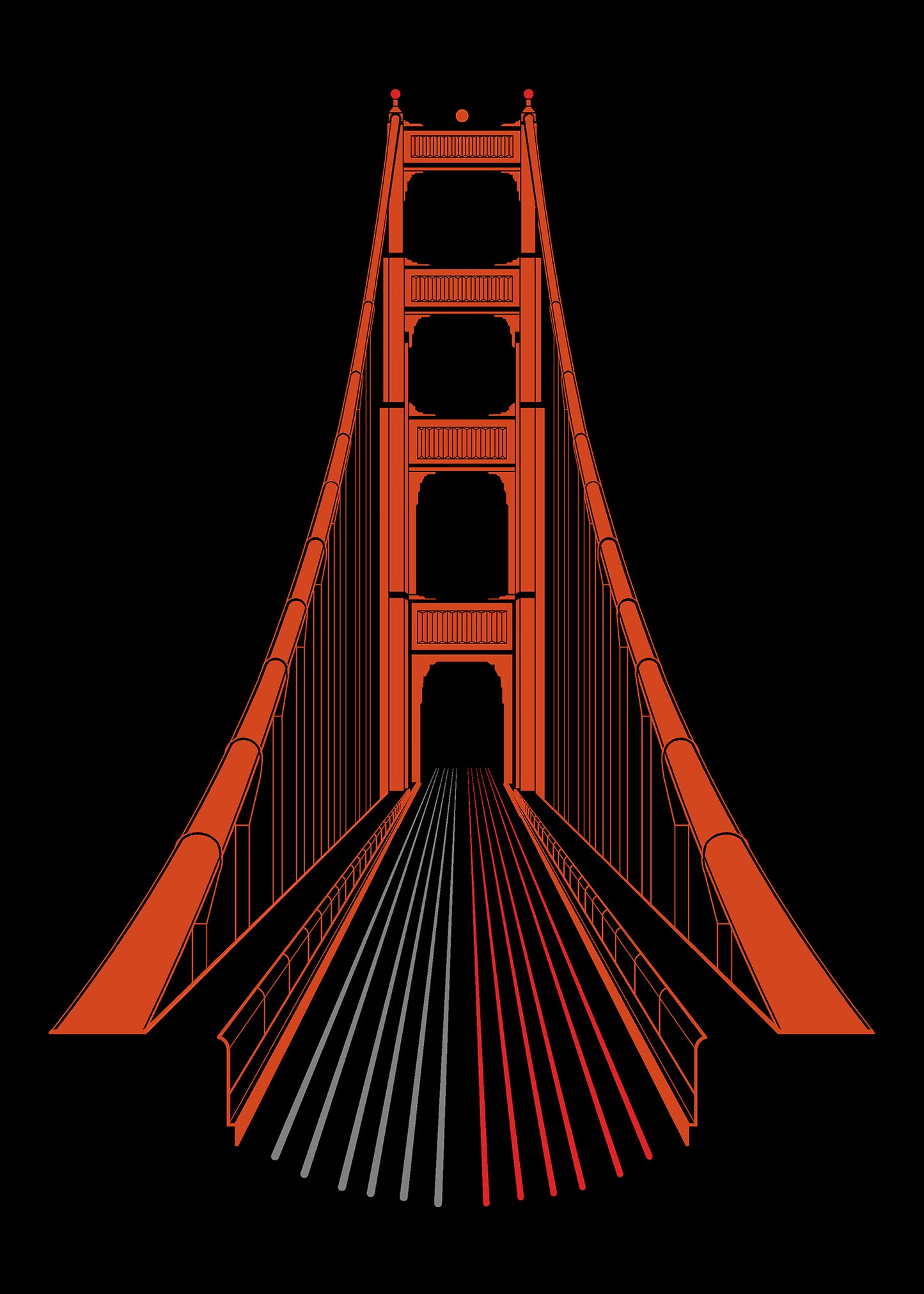 ORDER METAL PRINT: "Golden Gate Bridge at Night (SM)" by Tasha Welch