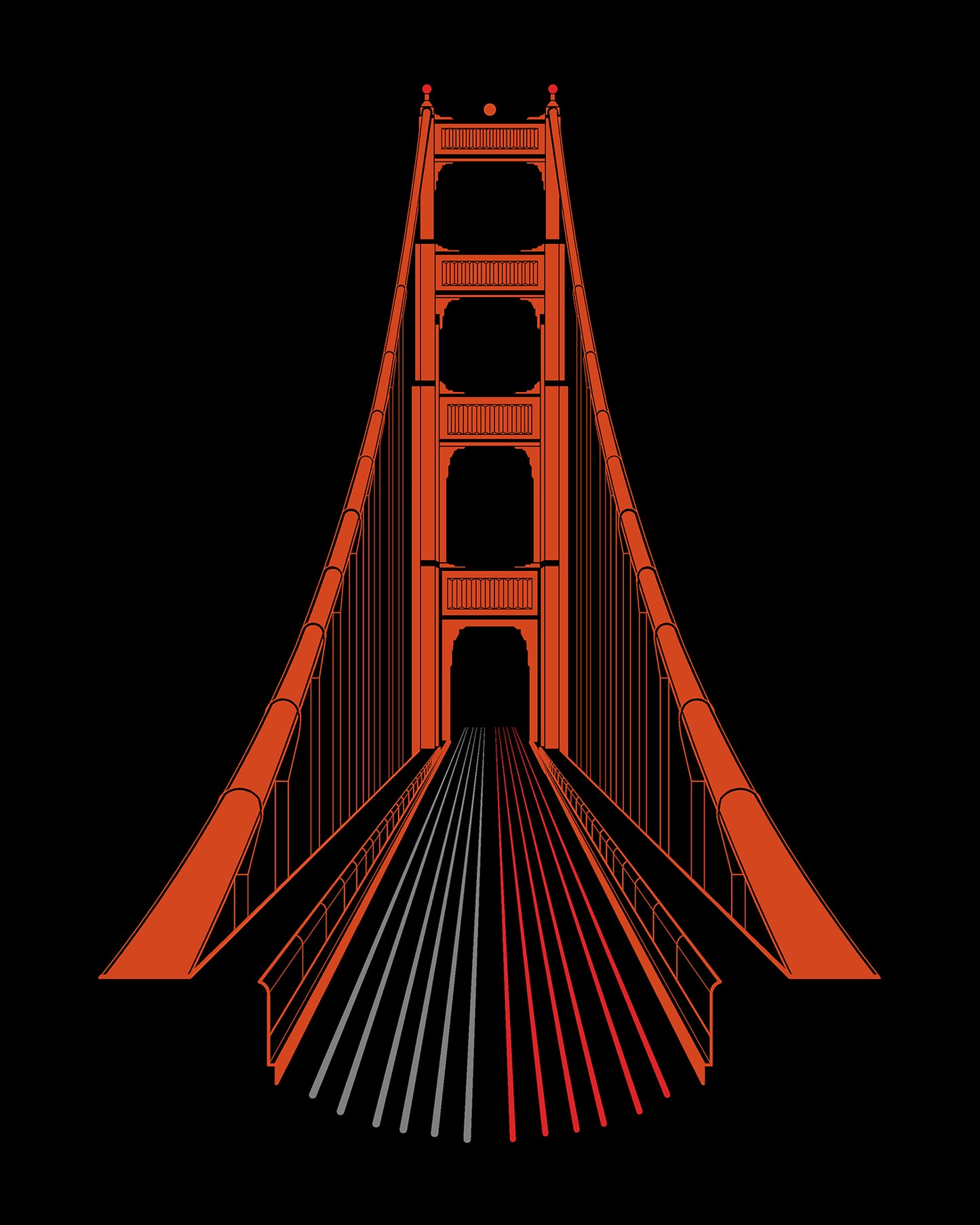 ORDER METAL PRINT: "Golden Gate Bridge at Night (MD)" by Tasha Welch