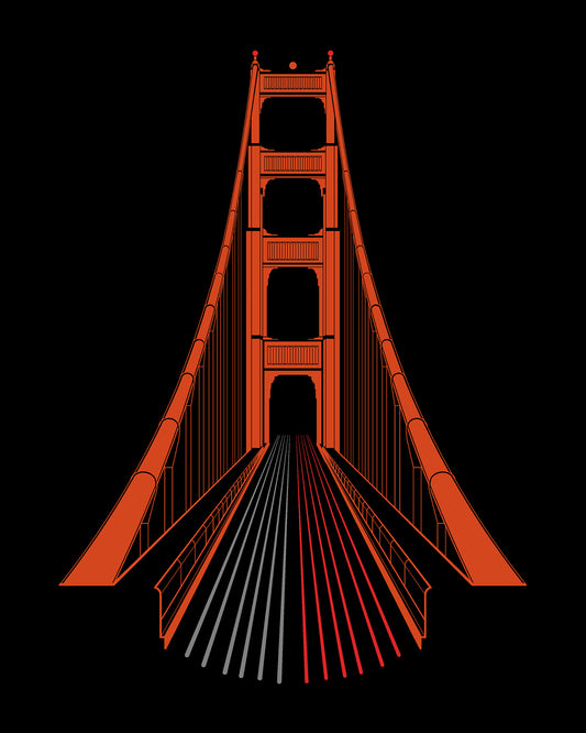 ORDER METAL PRINT: "Golden Gate Bridge at Night (MD)" by Tasha Welch