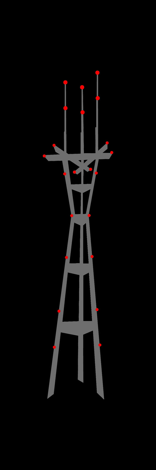 ORDER METAL PRINT: "Sutro Tower at Night (LG)" by Tasha Welch