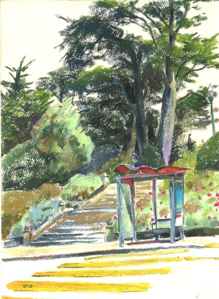 "MUNI 6 Stop 15003/Alamo Square" by Dio Hu